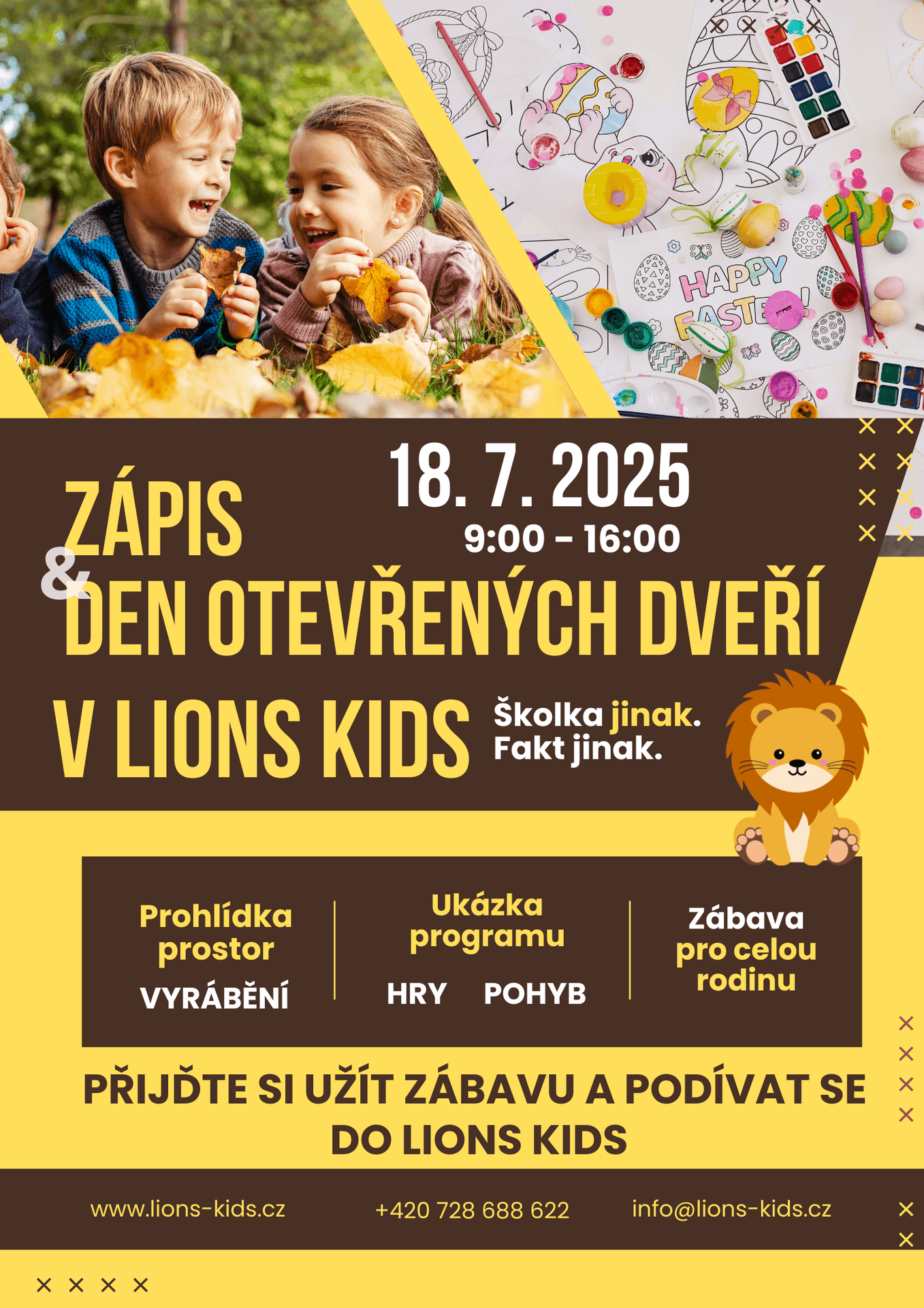 Pozvánka na Den otevřených dveří v Lions Kids Pozvánka na Den otevřených dveří v Lions Kids